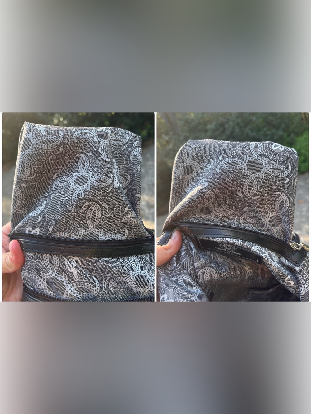 Sharif Black Braided Handle Tote Bag - Picture 11 of 17